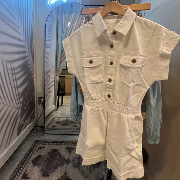 Scenic Life White Denim Romper - Picture 8 of 11